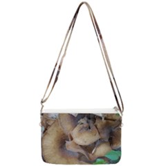 Close Up Mushroom Abstract Double Gusset Crossbody Bag