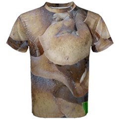 Close Up Mushroom Abstract Men s Cotton Tee by Fractalsandkaleidoscopes