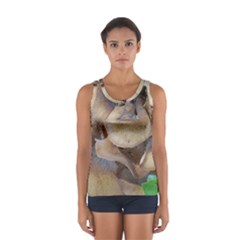 Close Up Mushroom Abstract Sport Tank Top  by Fractalsandkaleidoscopes