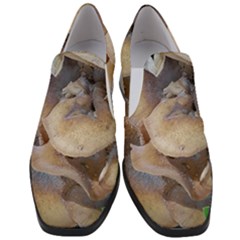 Close Up Mushroom Abstract Women Slip On Heel Loafers by Fractalsandkaleidoscopes