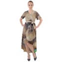 Close Up Mushroom Abstract Front Wrap High Low Dress View1