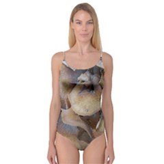 Close Up Mushroom Abstract Camisole Leotard  by Fractalsandkaleidoscopes