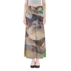 Close Up Mushroom Abstract Full Length Maxi Skirt by Fractalsandkaleidoscopes