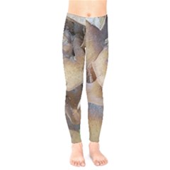 Close Up Mushroom Abstract Kids  Leggings by Fractalsandkaleidoscopes