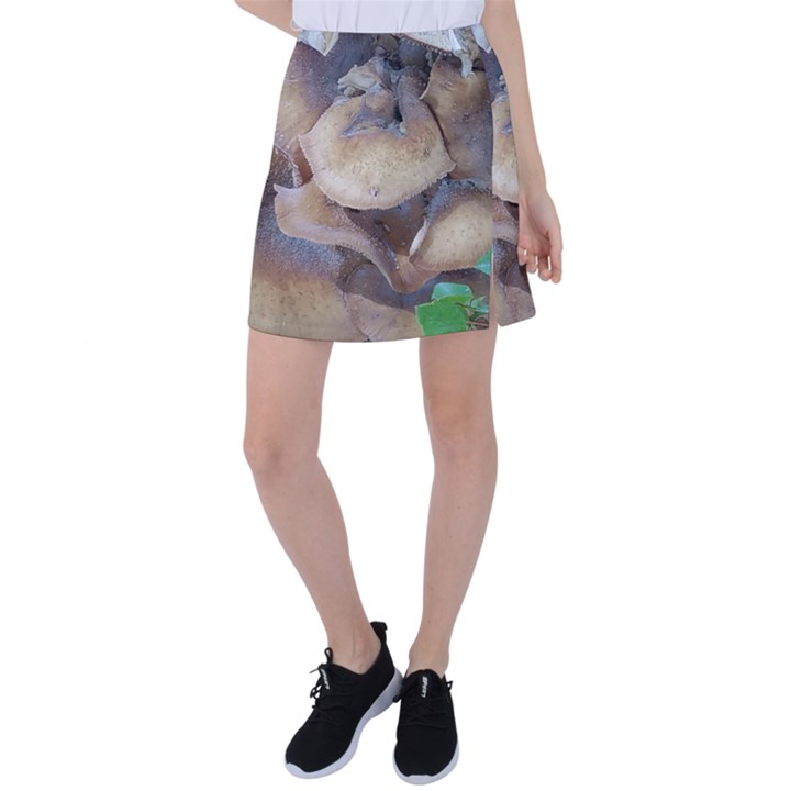 Close Up Mushroom Abstract Tennis Skirt