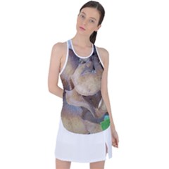 Close Up Mushroom Abstract Racer Back Mesh Tank Top by Fractalsandkaleidoscopes