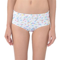 Texture Background Pastel Box Mid-waist Bikini Bottoms