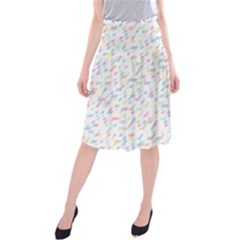 Texture Background Pastel Box Midi Beach Skirt by HermanTelo