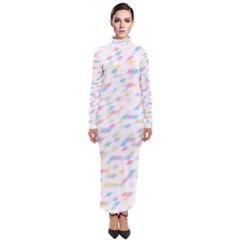 Texture Background Pastel Box Turtleneck Maxi Dress