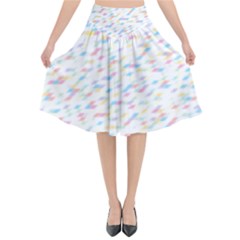 Texture Background Pastel Box Flared Midi Skirt