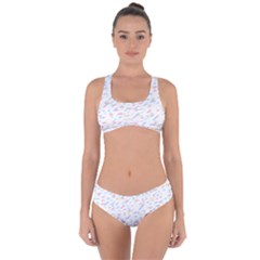 Texture Background Pastel Box Criss Cross Bikini Set