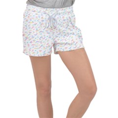 Texture Background Pastel Box Women s Velour Lounge Shorts