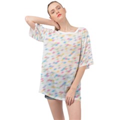 Texture Background Pastel Box Oversized Chiffon Top by HermanTelo