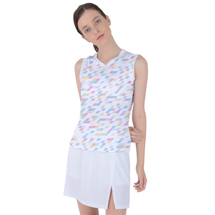 Texture Background Pastel Box Women s Sleeveless Sports Top