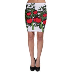 Tomato Garden Vine Plants Red Bodycon Skirt