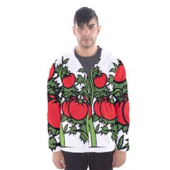 Tomato Garden Vine Plants Red Men s Hooded Windbreaker