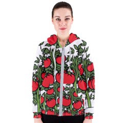 Tomato Garden Vine Plants Red Women s Zipper Hoodie