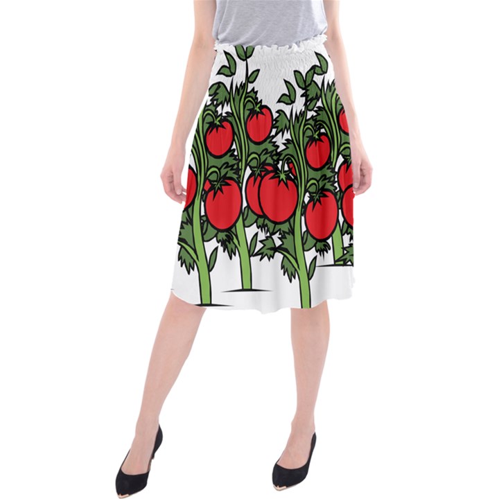 Tomato Garden Vine Plants Red Midi Beach Skirt