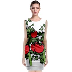 Tomato Garden Vine Plants Red Classic Sleeveless Midi Dress