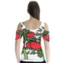 Tomato Garden Vine Plants Red Butterfly Sleeve Cutout Tee  View2