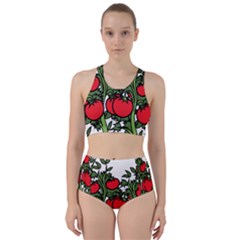 Tomato Garden Vine Plants Red Racer Back Bikini Set by HermanTelo