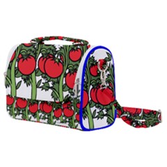 Tomato Garden Vine Plants Red Satchel Shoulder Bag by HermanTelo