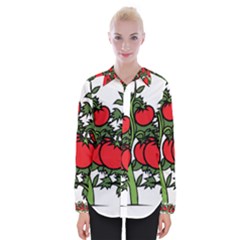 Tomato Garden Vine Plants Red Womens Long Sleeve Shirt