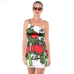 Tomato Garden Vine Plants Red One Soulder Bodycon Dress