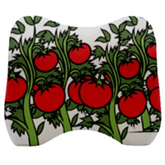 Tomato Garden Vine Plants Red Velour Head Support Cushion by HermanTelo