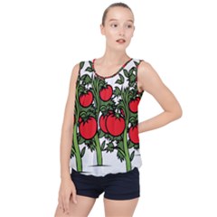 Tomato Garden Vine Plants Red Bubble Hem Chiffon Tank Top