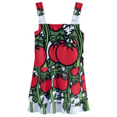 Tomato Garden Vine Plants Red Kids  Layered Skirt Swimsuit