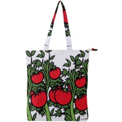 Tomato Garden Vine Plants Red Double Zip Up Tote Bag