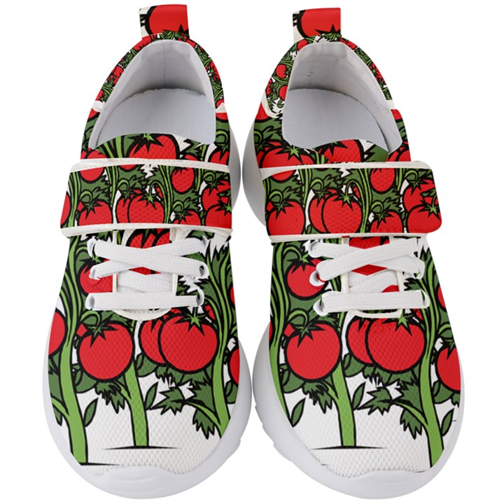 Tomato Garden Vine Plants Red Kids  Velcro Strap Shoes