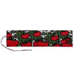 Tomato Garden Vine Plants Red Roll Up Canvas Pencil Holder (l)