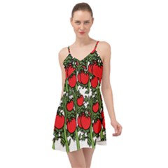 Tomato Garden Vine Plants Red Summer Time Chiffon Dress