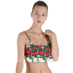 Tomato Garden Vine Plants Red Layered Top Bikini Top  by HermanTelo