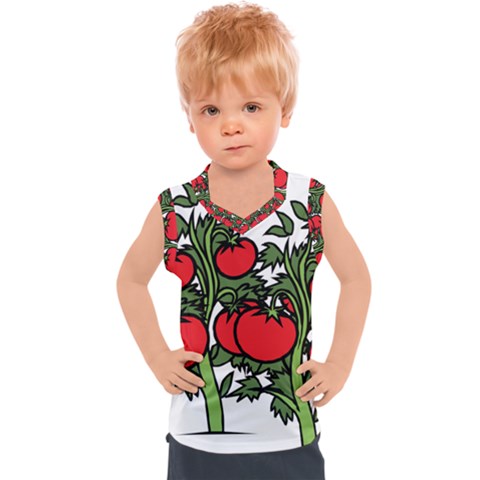 Tomato Garden Vine Plants Red Kids  Sport Tank Top by HermanTelo