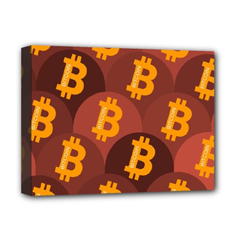 Cryptocurrency Bitcoin Digital Deluxe Canvas 16  X 12  (stretched) 