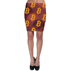 Cryptocurrency Bitcoin Digital Bodycon Skirt