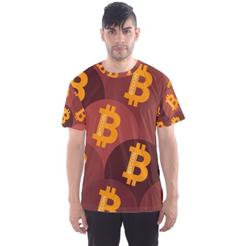 Cryptocurrency Bitcoin Digital Men s Sports Mesh Tee by HermanTelo