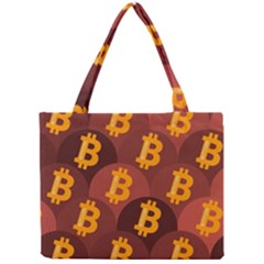 Cryptocurrency Bitcoin Digital Mini Tote Bag by HermanTelo