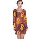 Cryptocurrency Bitcoin Digital Long Sleeve Nightdress View1