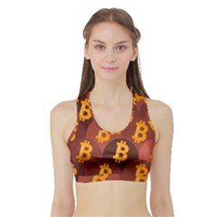 Cryptocurrency Bitcoin Digital Sports Bra With Border by HermanTelo