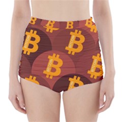 Cryptocurrency Bitcoin Digital High-waisted Bikini Bottoms by HermanTelo