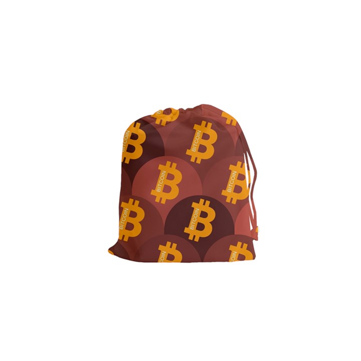 Cryptocurrency Bitcoin Digital Drawstring Pouch (XS)