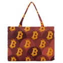 Cryptocurrency Bitcoin Digital Zipper Medium Tote Bag View1