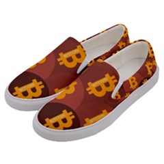 Cryptocurrency Bitcoin Digital Men s Canvas Slip Ons by HermanTelo