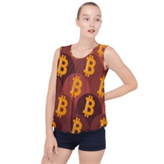 Cryptocurrency Bitcoin Digital Bubble Hem Chiffon Tank Top by HermanTelo