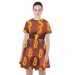 Cryptocurrency Bitcoin Digital Sailor Dress by HermanTelo