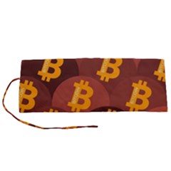 Cryptocurrency Bitcoin Digital Roll Up Canvas Pencil Holder (s) by HermanTelo